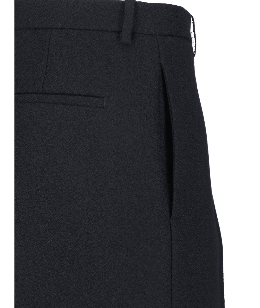 JIL SANDER Черные шерстяные повседневные брюки, фото 4