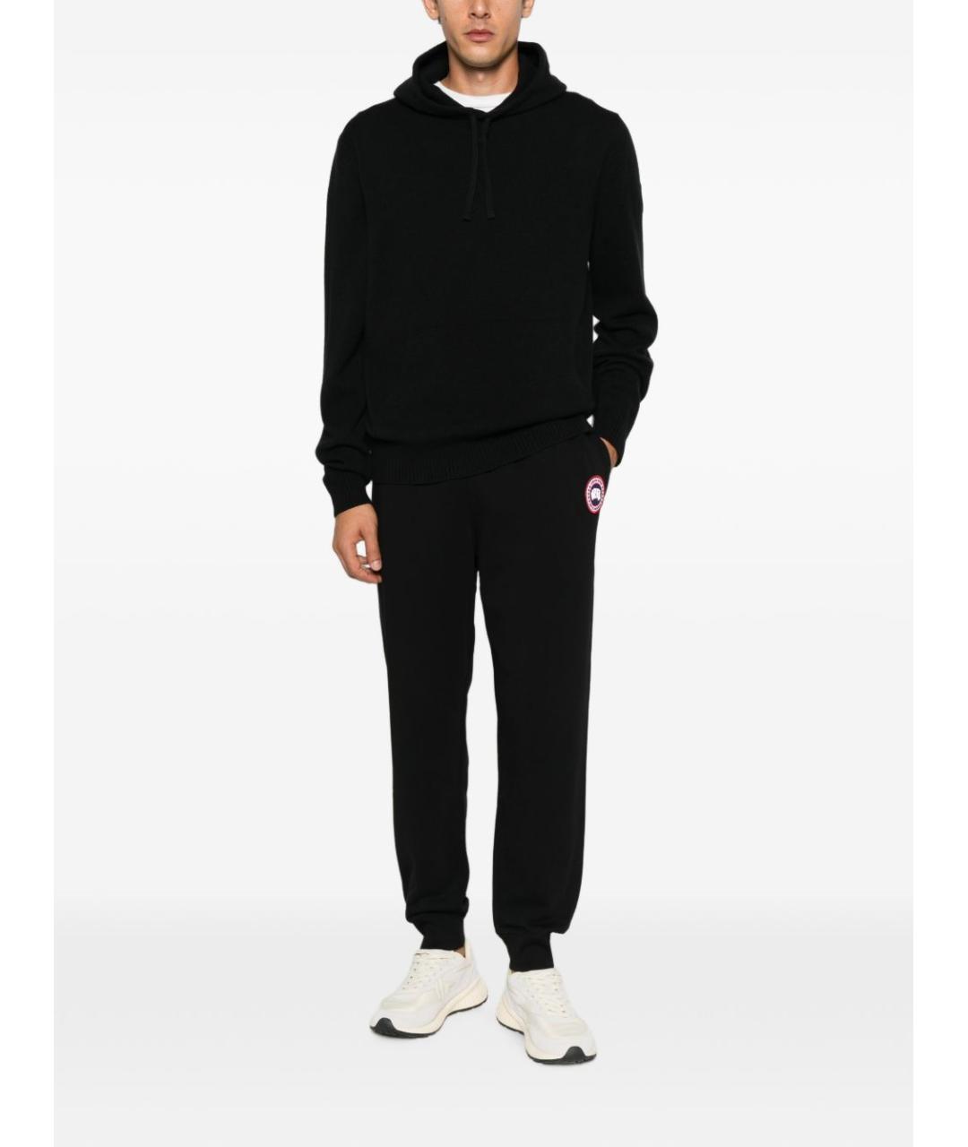 CANADA GOOSE Черные хлопковые повседневные брюки, фото 4