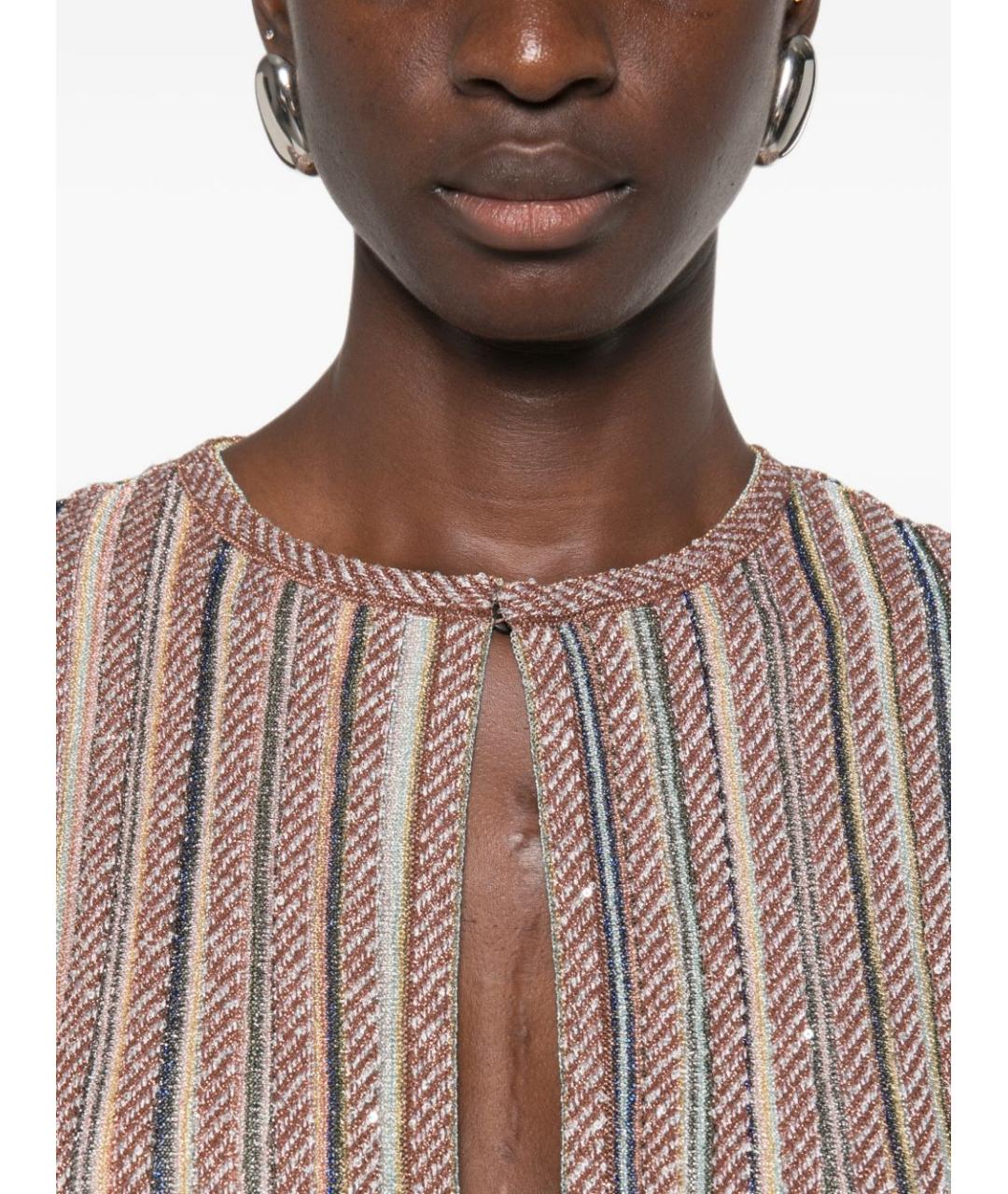 MISSONI Мульти велюровое повседневное платье, фото 2