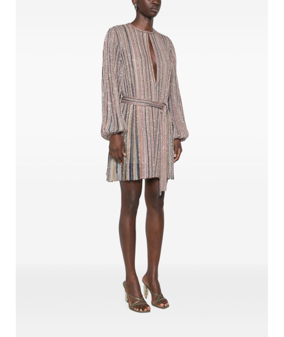 MISSONI Мульти велюровое повседневное платье, фото 3