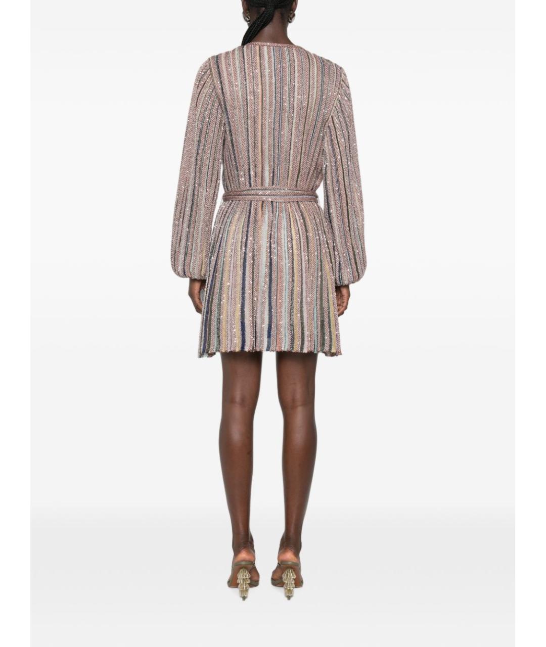 MISSONI Мульти велюровое повседневное платье, фото 4
