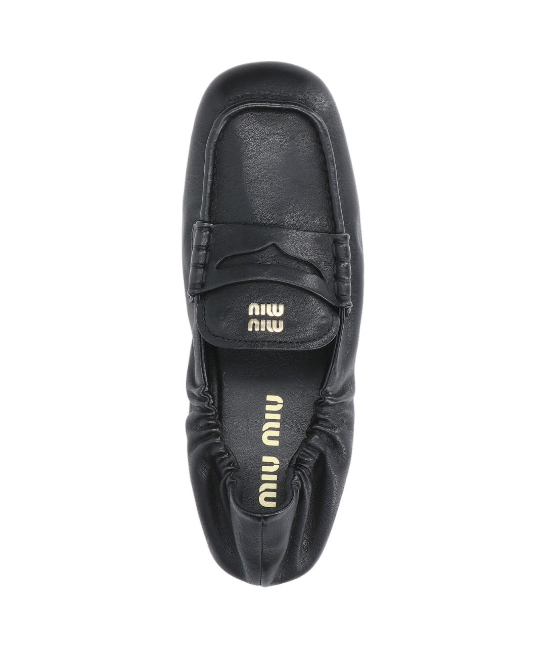 MIU MIU Черные кожаные лоферы, фото 5
