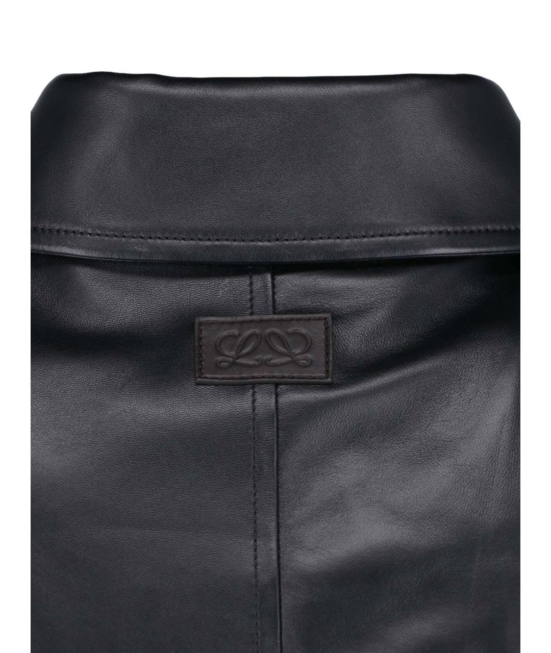 LOEWE Черная кожаная куртка, фото 3