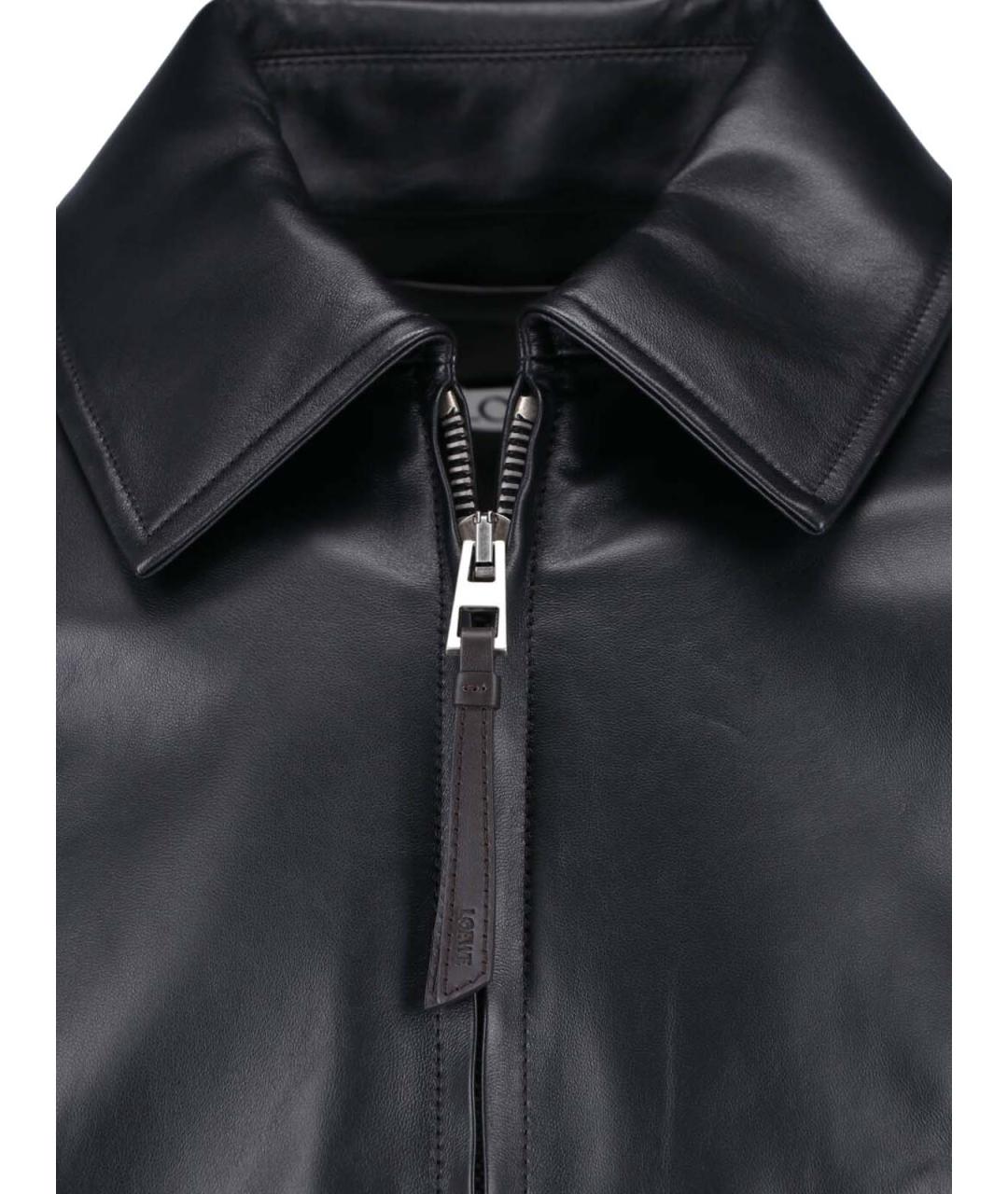 LOEWE Черная кожаная куртка, фото 5