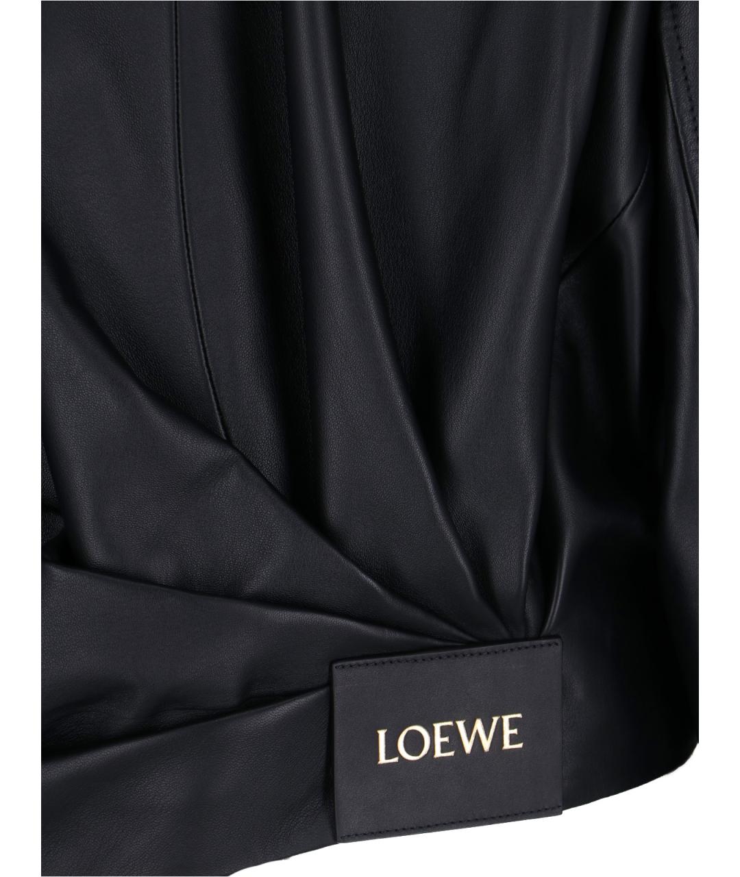 LOEWE Черная кожаная куртка, фото 3