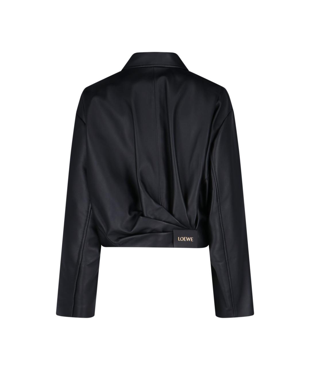 LOEWE Черная кожаная куртка, фото 2