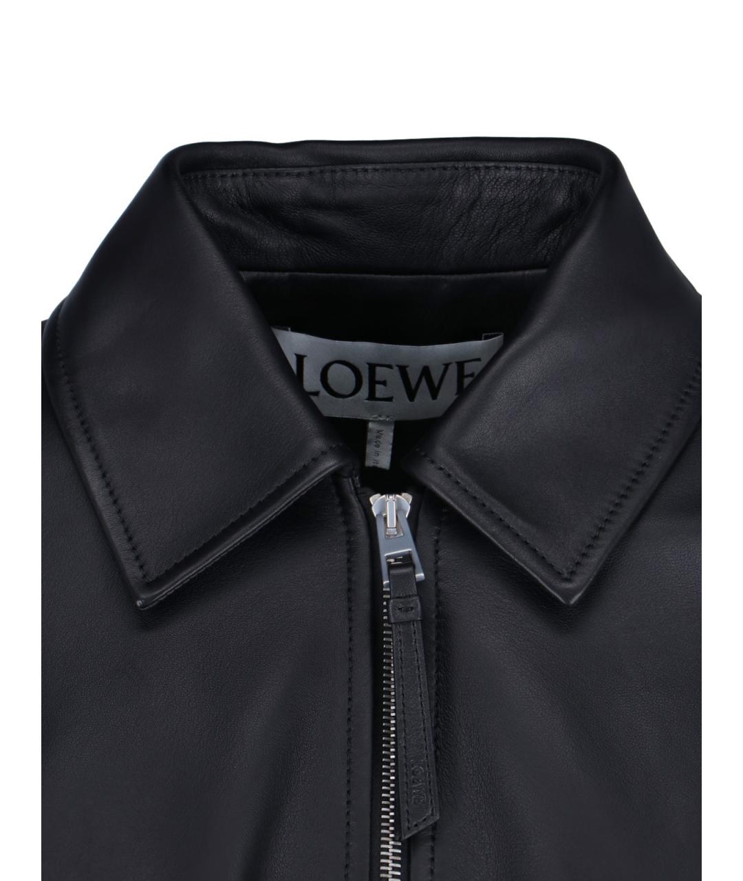 LOEWE Черная кожаная куртка, фото 4