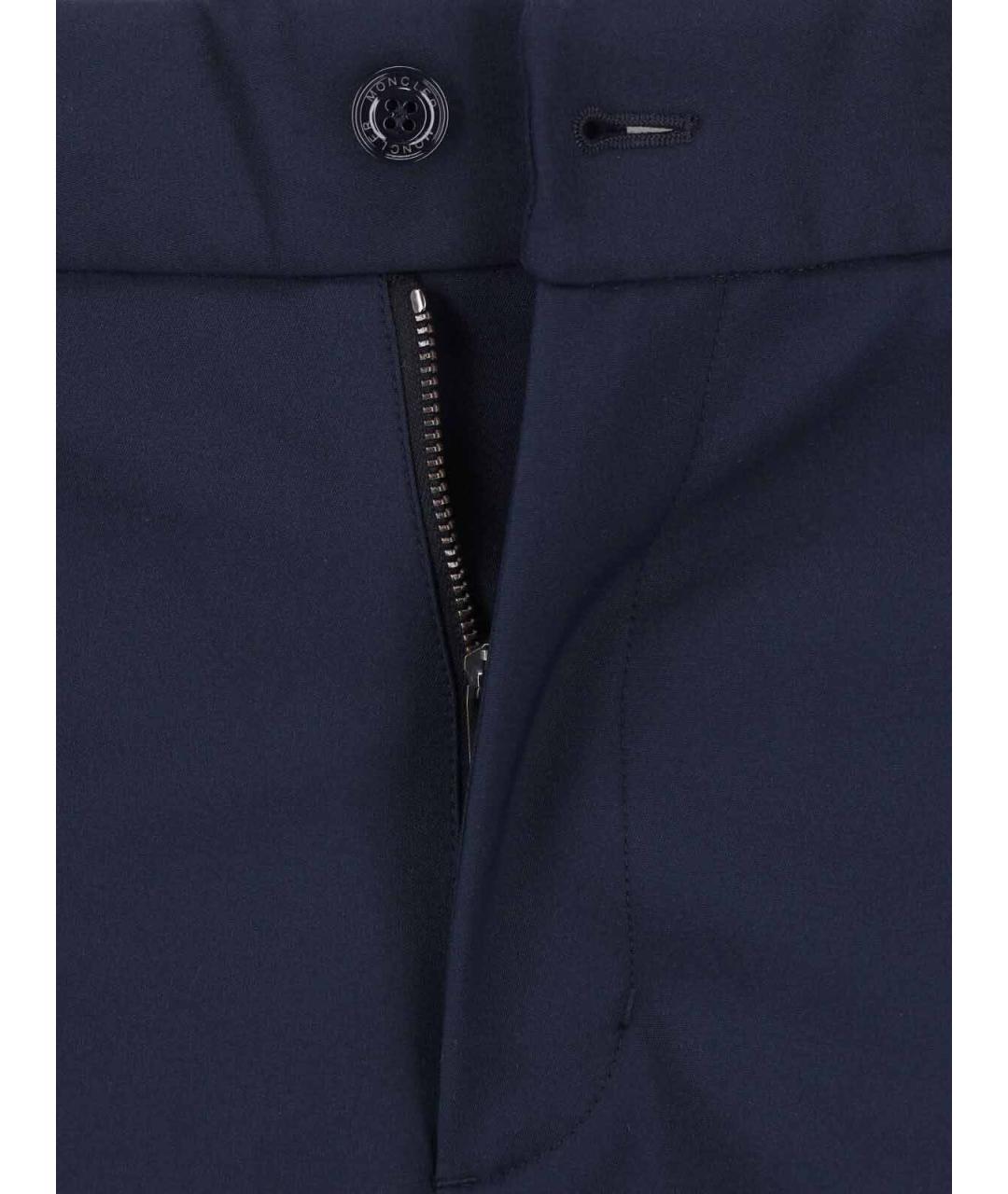 MONCLER Синие хлопковые повседневные брюки, фото 5
