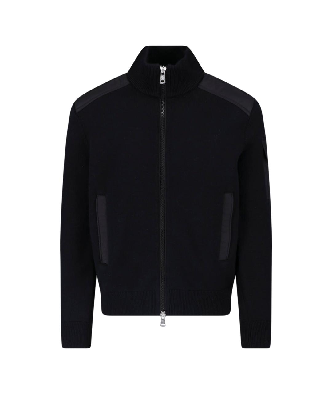 MONCLER Черный шерстяной кардиган, фото 1