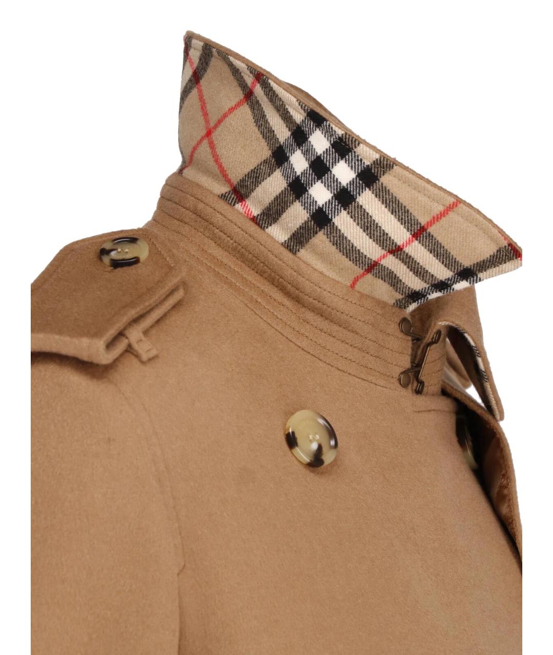 BURBERRY Коричневое шерстяное пальто, фото 4