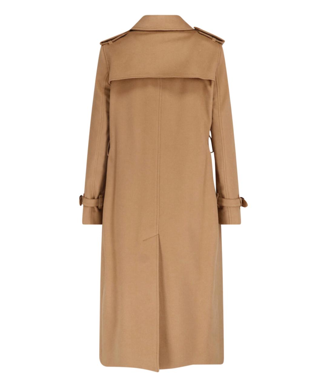 BURBERRY Коричневое шерстяное пальто, фото 2