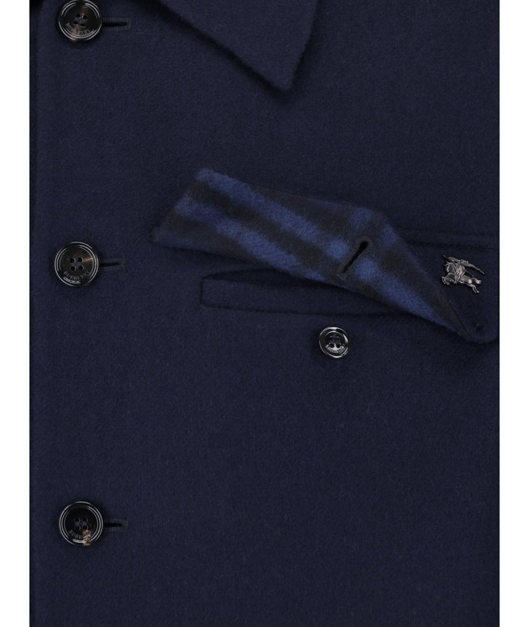BURBERRY Синяя шерстяная куртка, фото 3