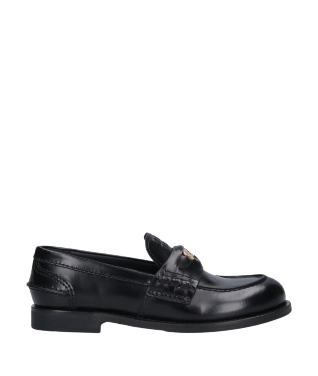 MIU MIU Черные кожаные лоферы, фото 1