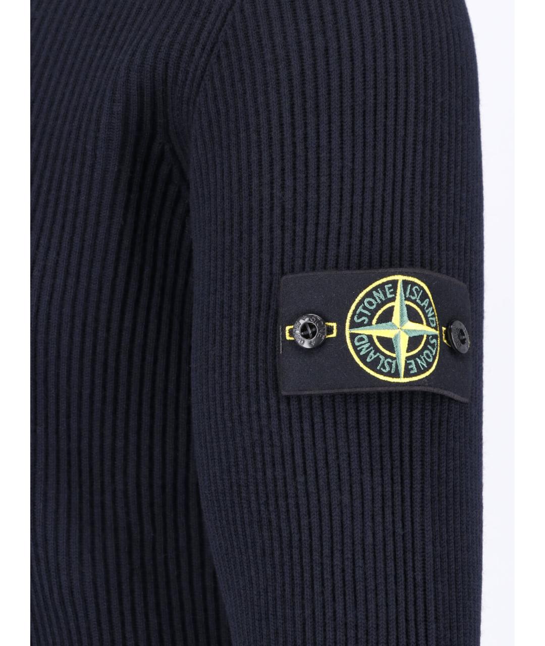 STONE ISLAND Синий шерстяной джемпер / свитер, фото 3