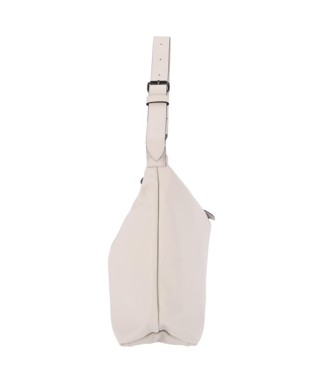 LONGCHAMP Белая кожаная сумка тоут, фото 5