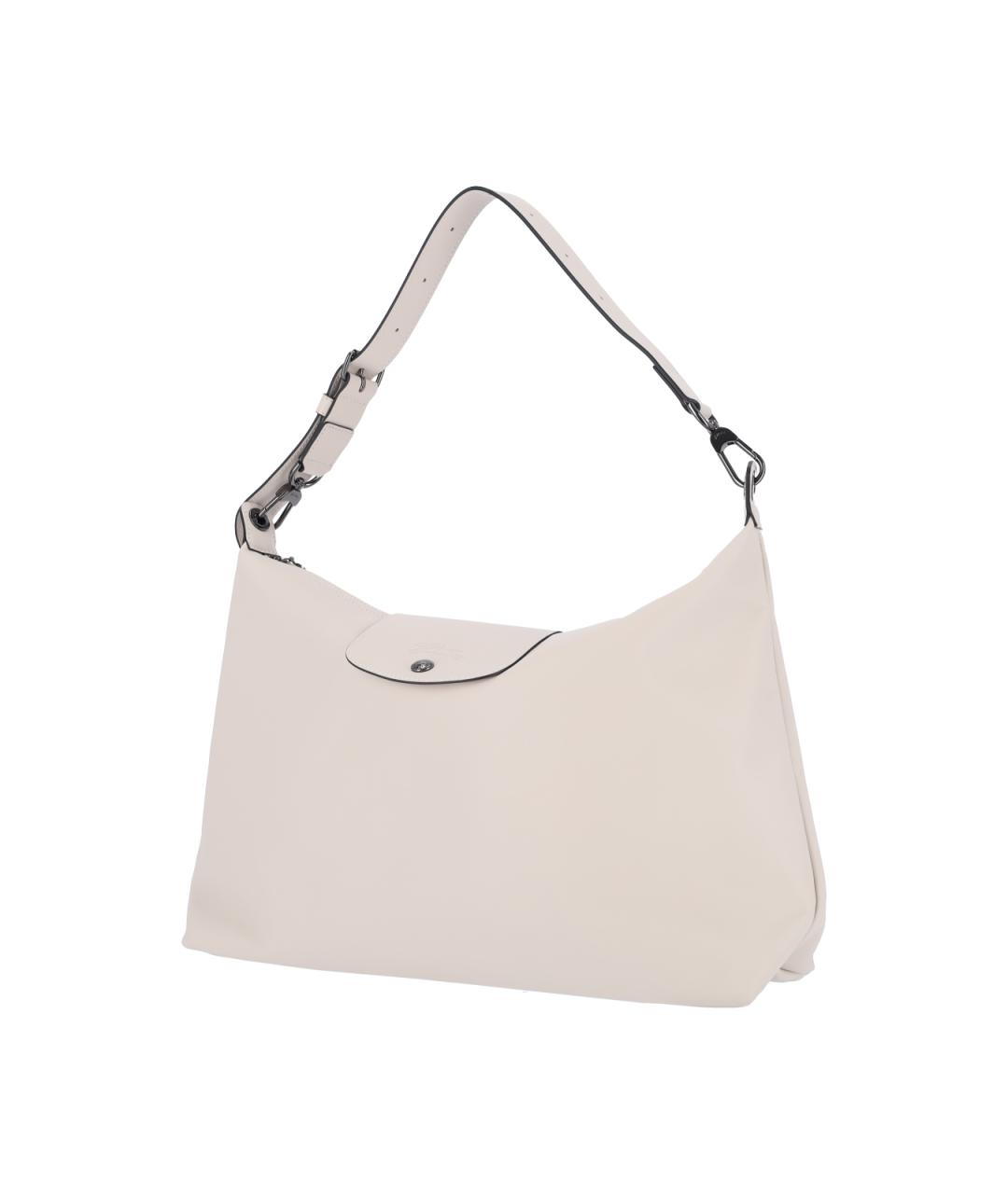 LONGCHAMP Белая кожаная сумка тоут, фото 2