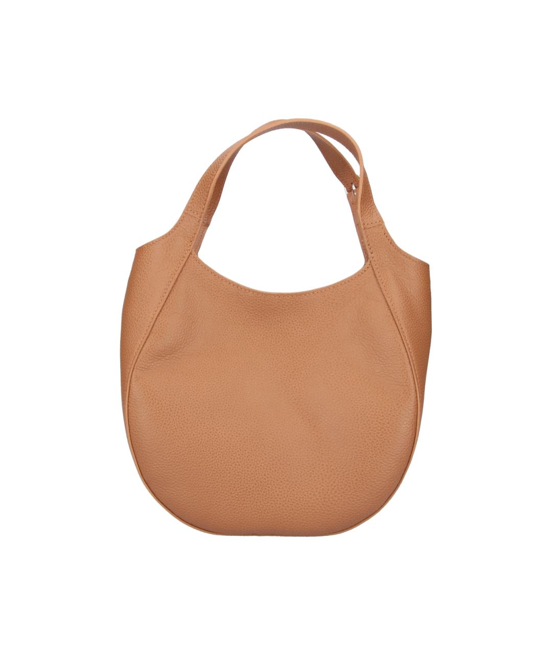 LONGCHAMP Коричневая кожаная сумка через плечо, фото 3