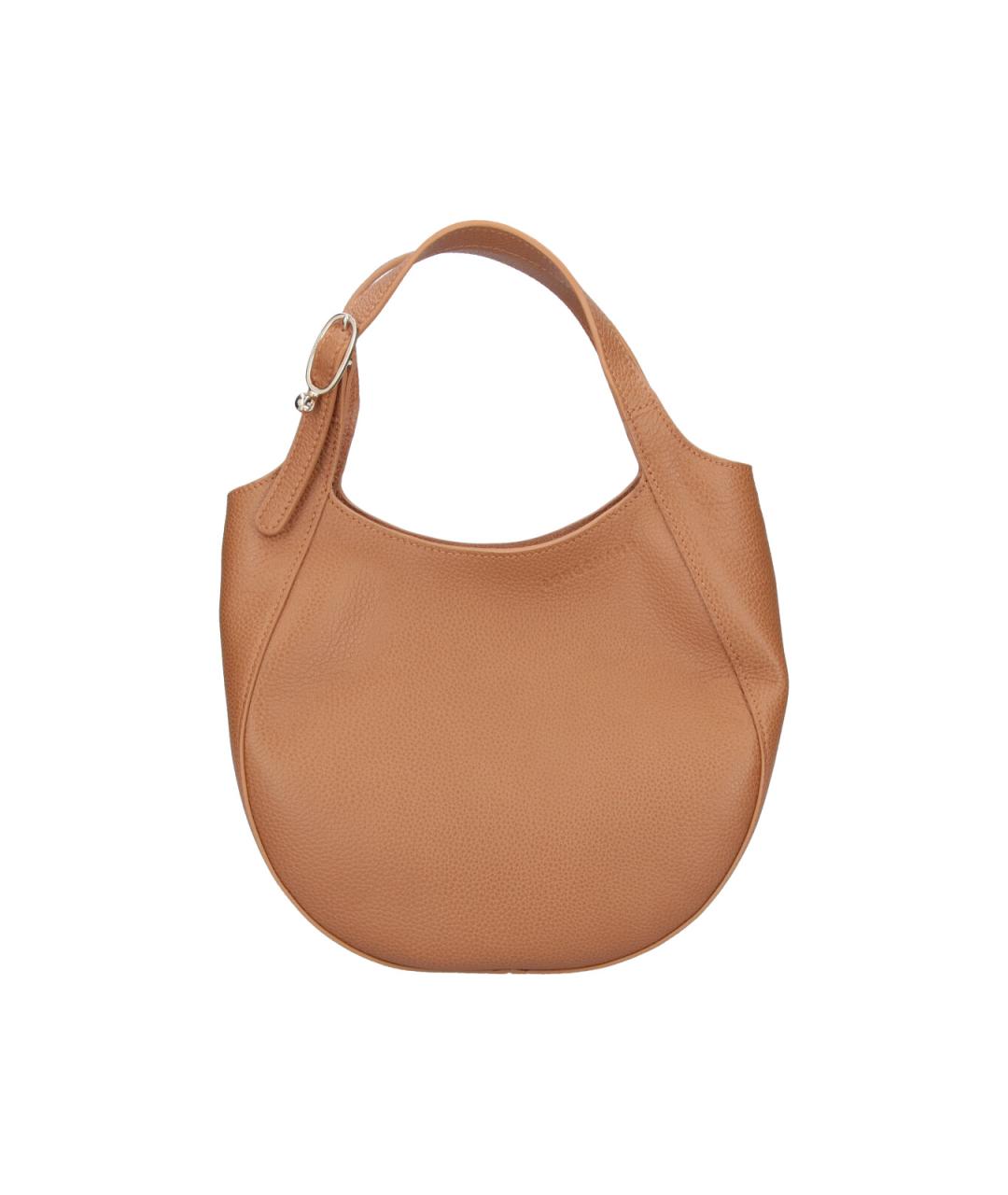 LONGCHAMP Коричневая кожаная сумка через плечо, фото 1