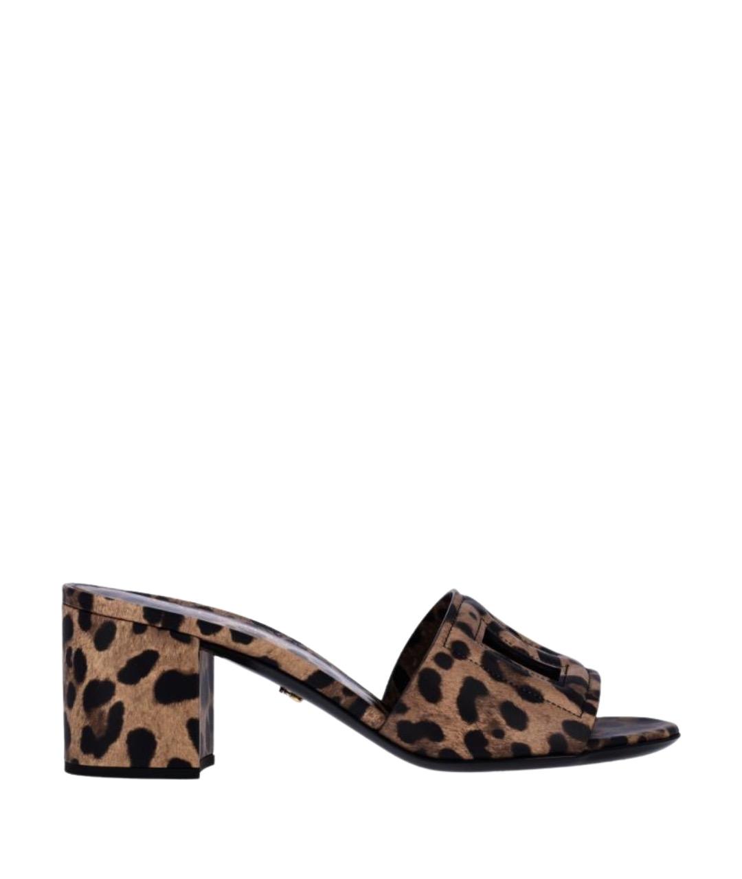 DOLCE&GABBANA Мульти кожаные мюли, фото 1