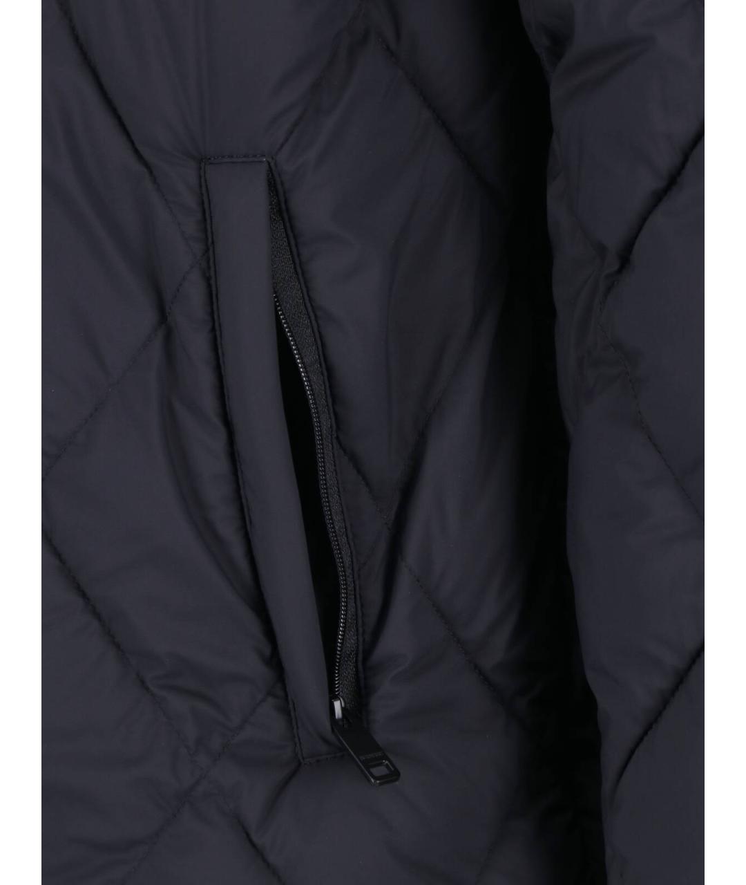 BURBERRY Черная полиамидовая куртка, фото 4