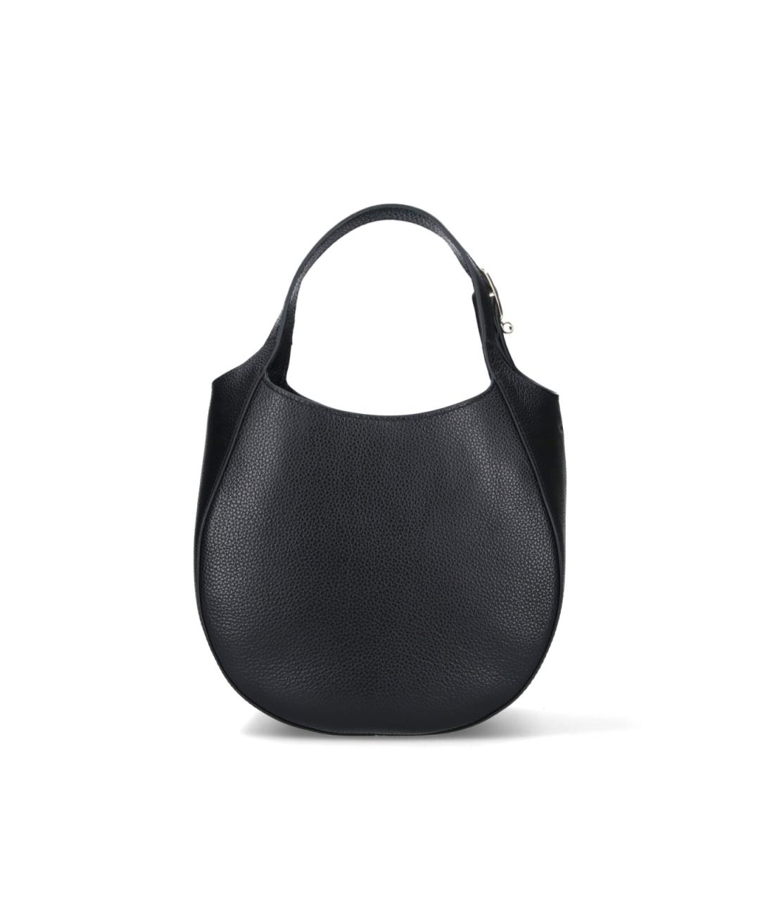 LONGCHAMP Черная кожаная сумка через плечо, фото 3