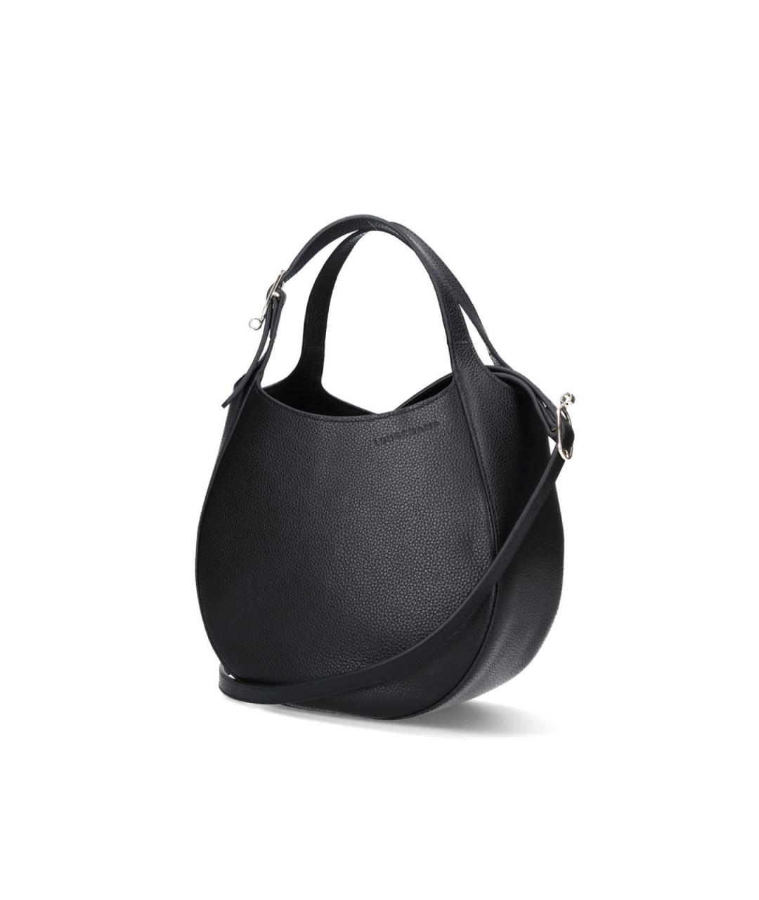 LONGCHAMP Черная кожаная сумка через плечо, фото 2