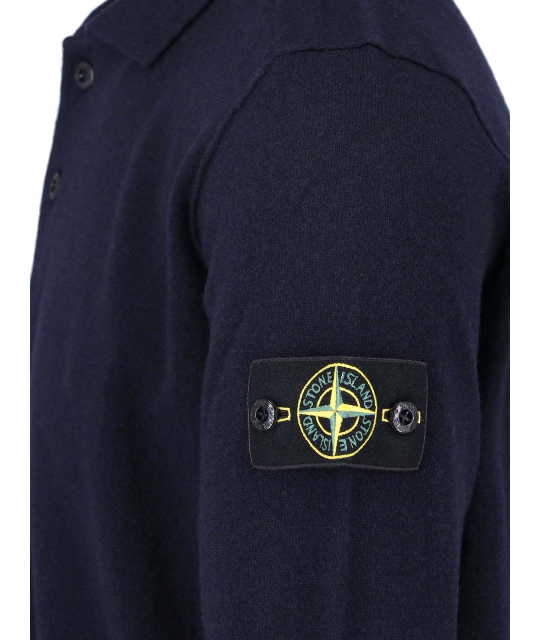 STONE ISLAND Синий шерстяной джемпер / свитер, фото 3