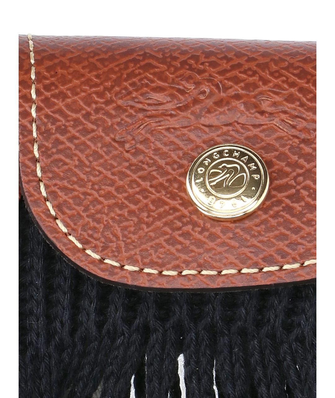 LONGCHAMP Черная хлопковая сумка через плечо, фото 3