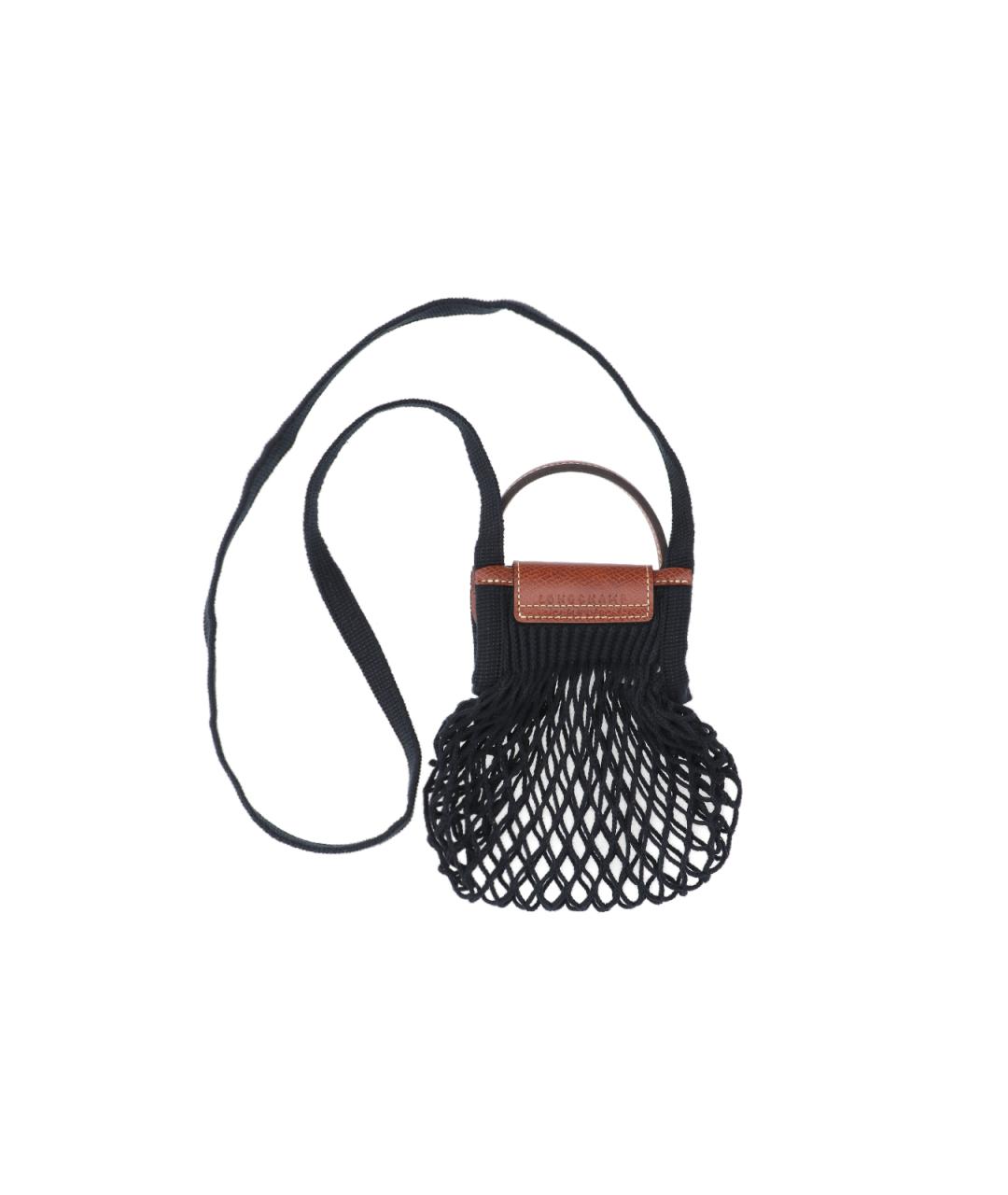 LONGCHAMP Черная хлопковая сумка через плечо, фото 2