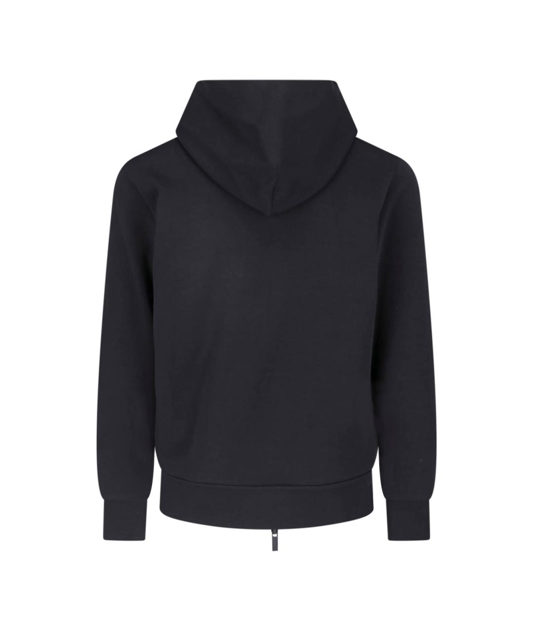 MONCLER Черный хлопковый джемпер / свитер, фото 2