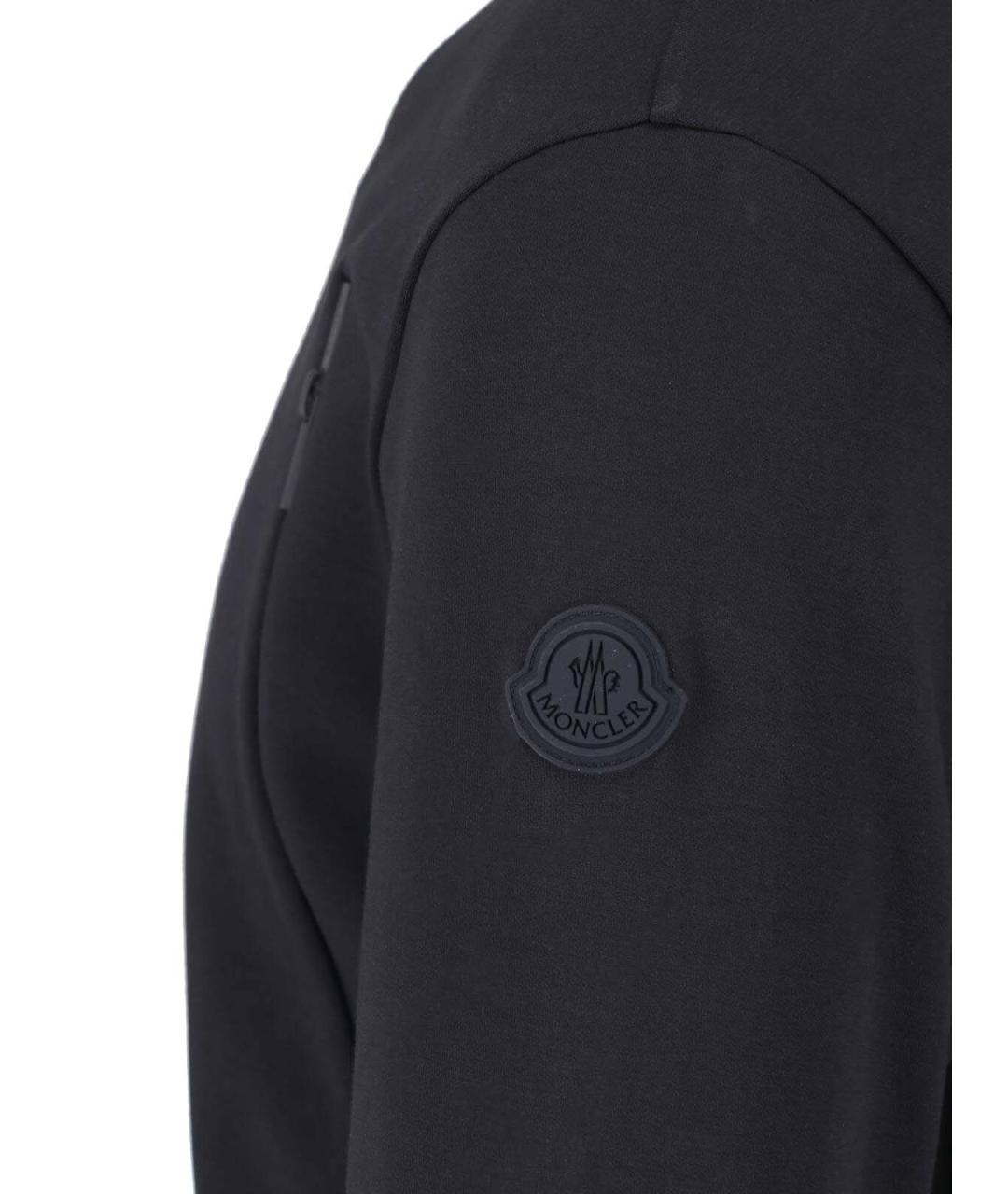 MONCLER Черный хлопковый джемпер / свитер, фото 3