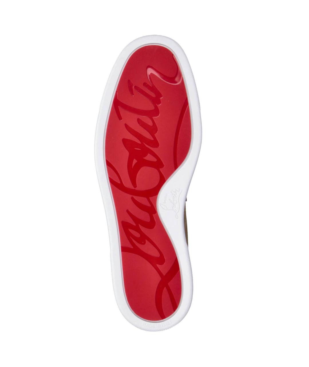 CHRISTIAN LOUBOUTIN Коричневые кожаные лоферы, фото 5
