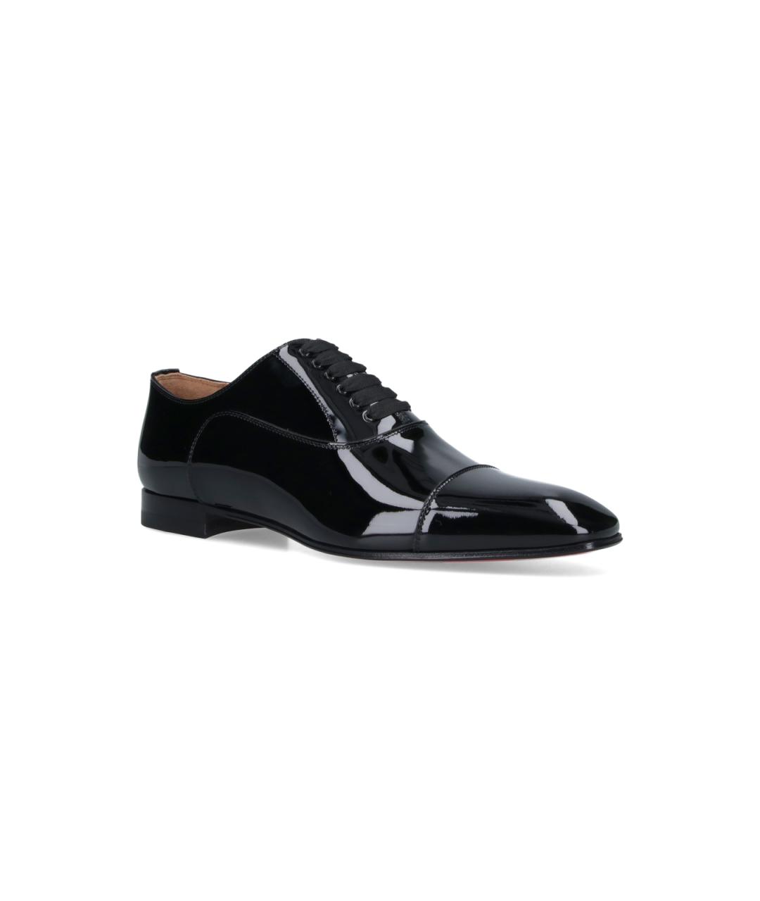 CHRISTIAN LOUBOUTIN Черные кожаные туфли, фото 2