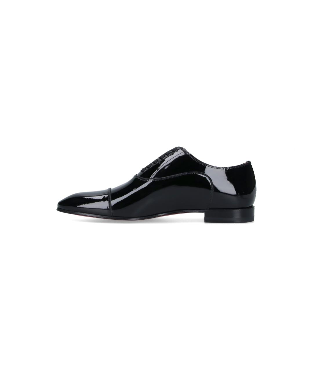 CHRISTIAN LOUBOUTIN Черные кожаные туфли, фото 3