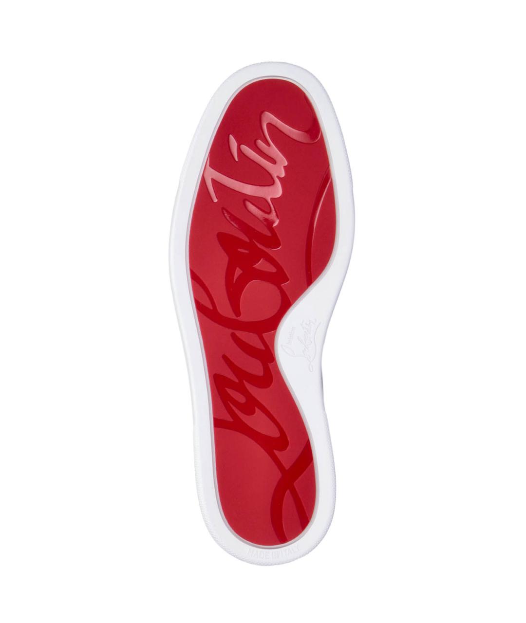 CHRISTIAN LOUBOUTIN Серые кожаные низкие ботинки, фото 5