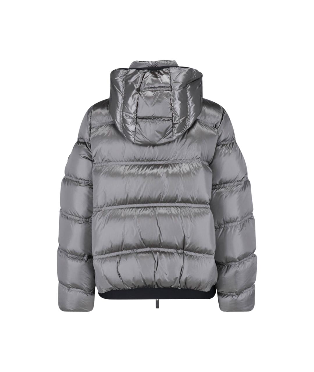 MONCLER Серый полиамидовый пуховик, фото 2