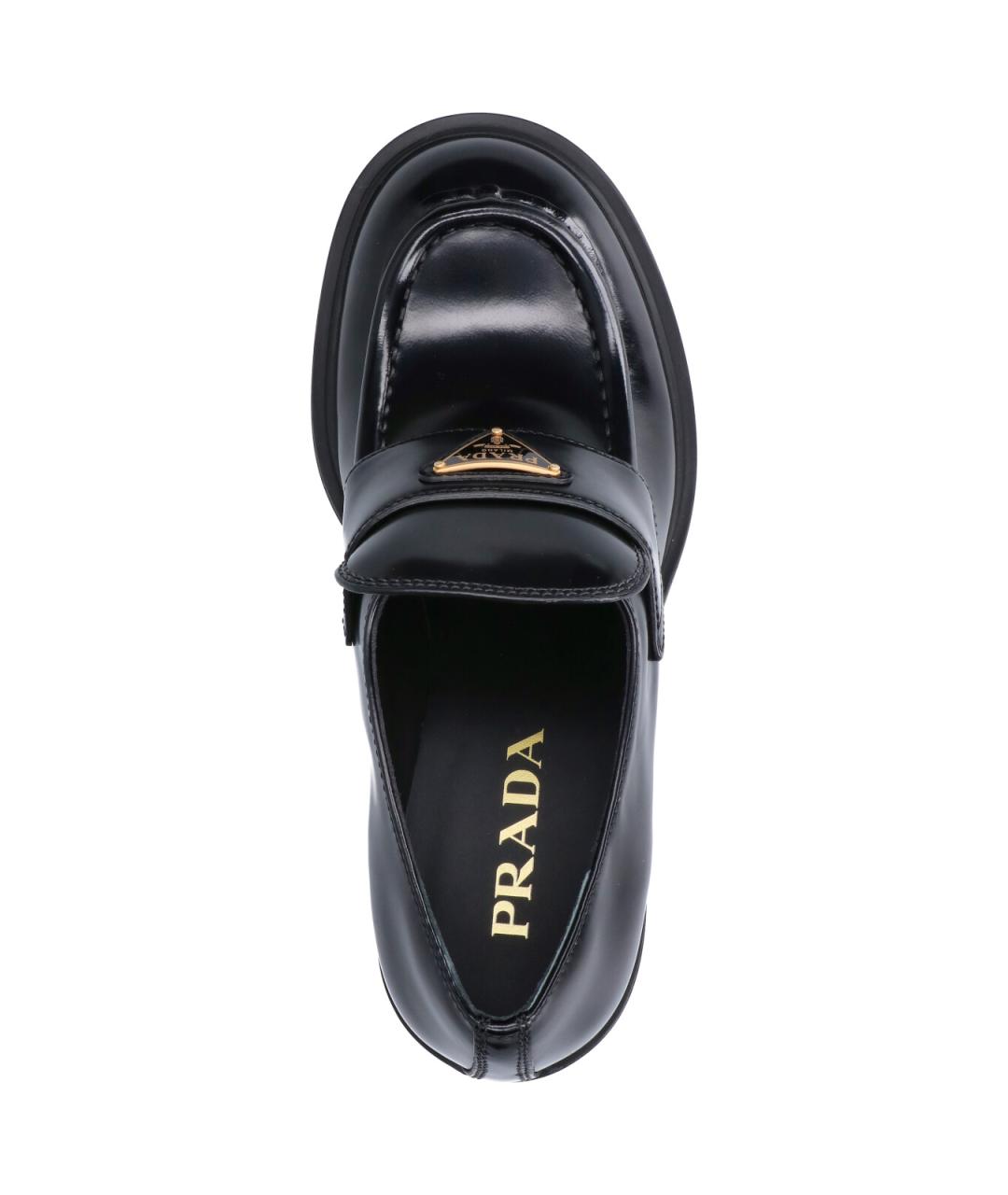 PRADA Черные кожаные туфли, фото 5