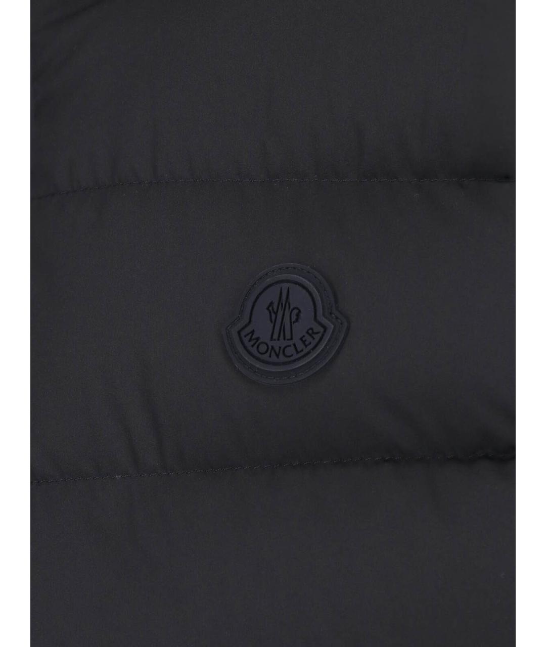 MONCLER Черный полиэстеровый жилет, фото 4
