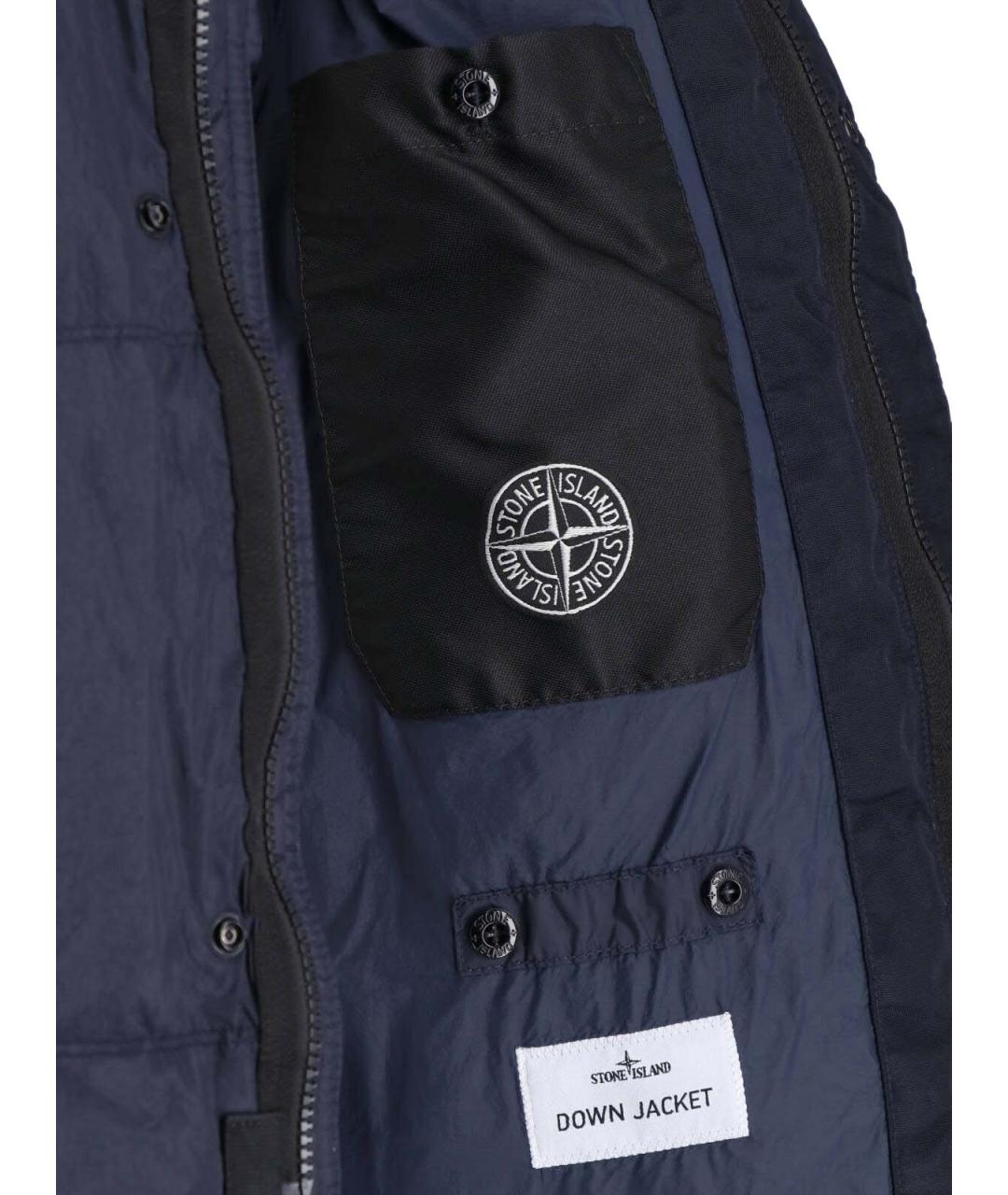 STONE ISLAND Синяя полиамидовая куртка, фото 4