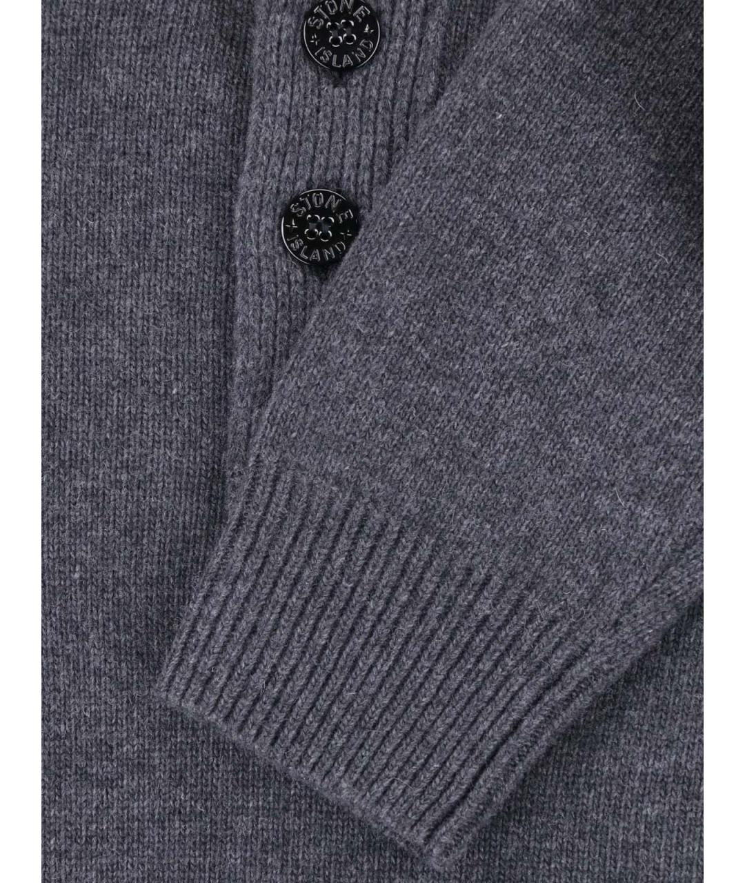 STONE ISLAND Серый шерстяной джемпер / свитер, фото 3