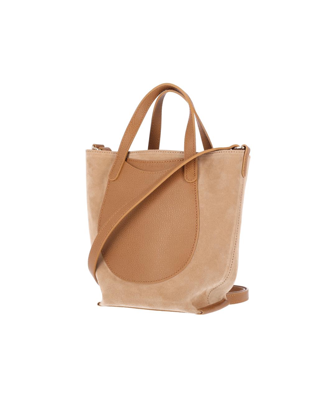 LONGCHAMP Коричневая кожаная сумка тоут, фото 2