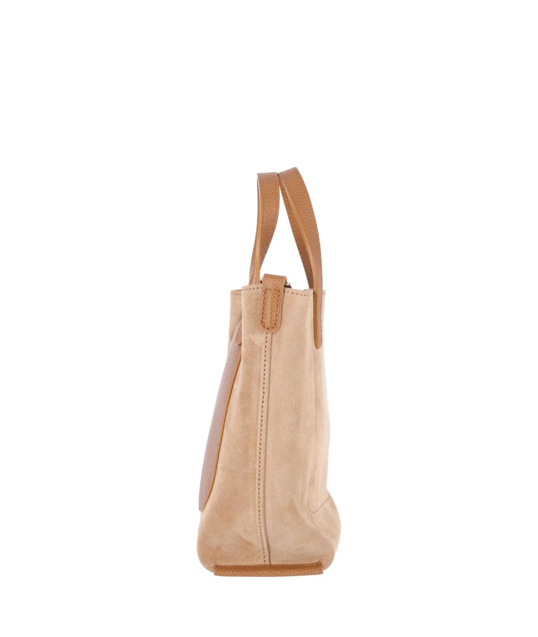 LONGCHAMP Коричневая кожаная сумка тоут, фото 5