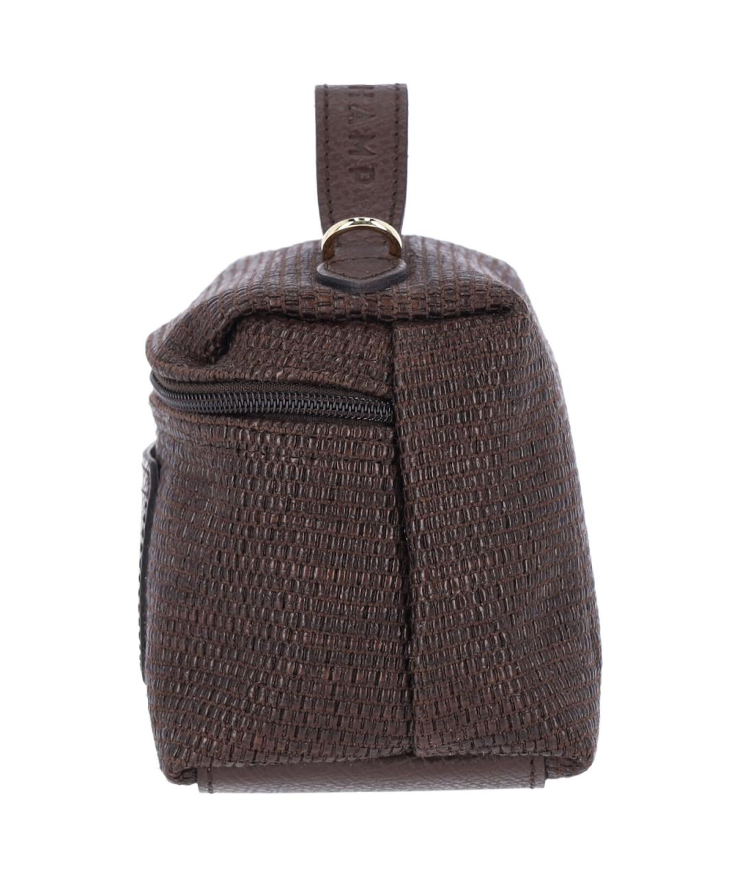 LONGCHAMP Коричневая хлопковая сумка через плечо, фото 5