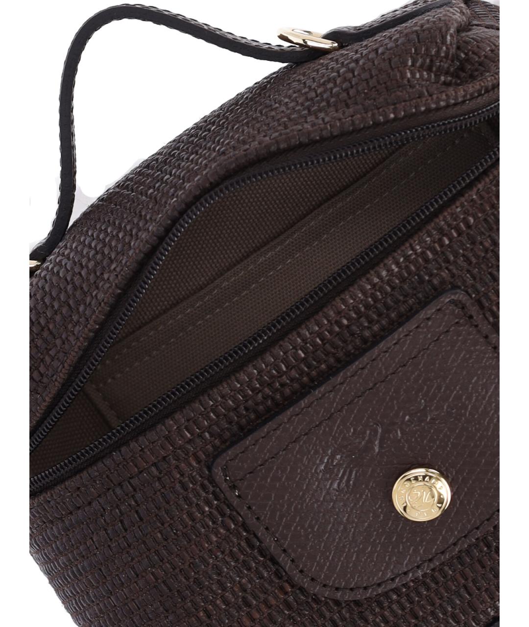 LONGCHAMP Коричневая хлопковая сумка через плечо, фото 4