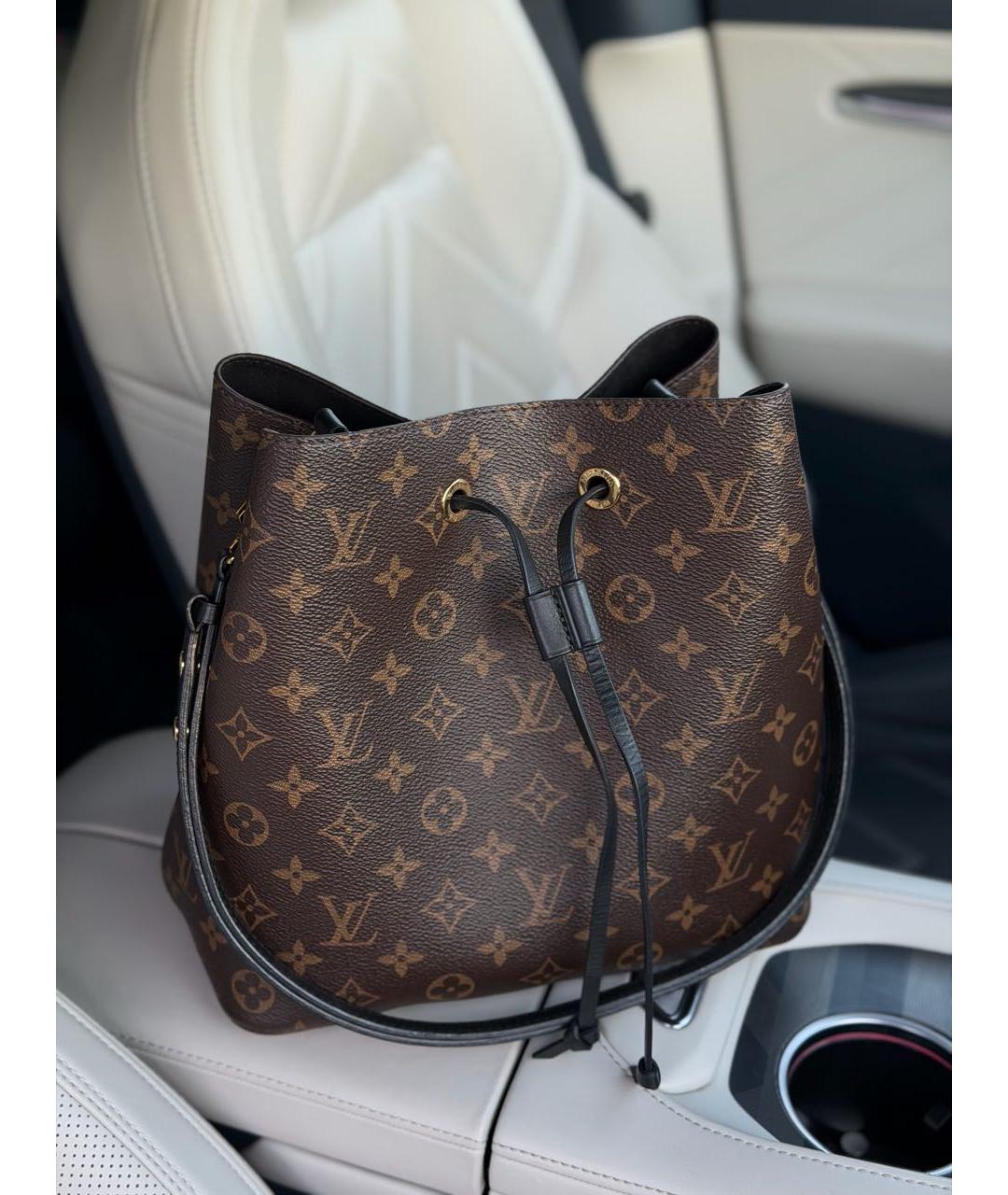 LOUIS VUITTON Коричневая сумка тоут из канвы, фото 9
