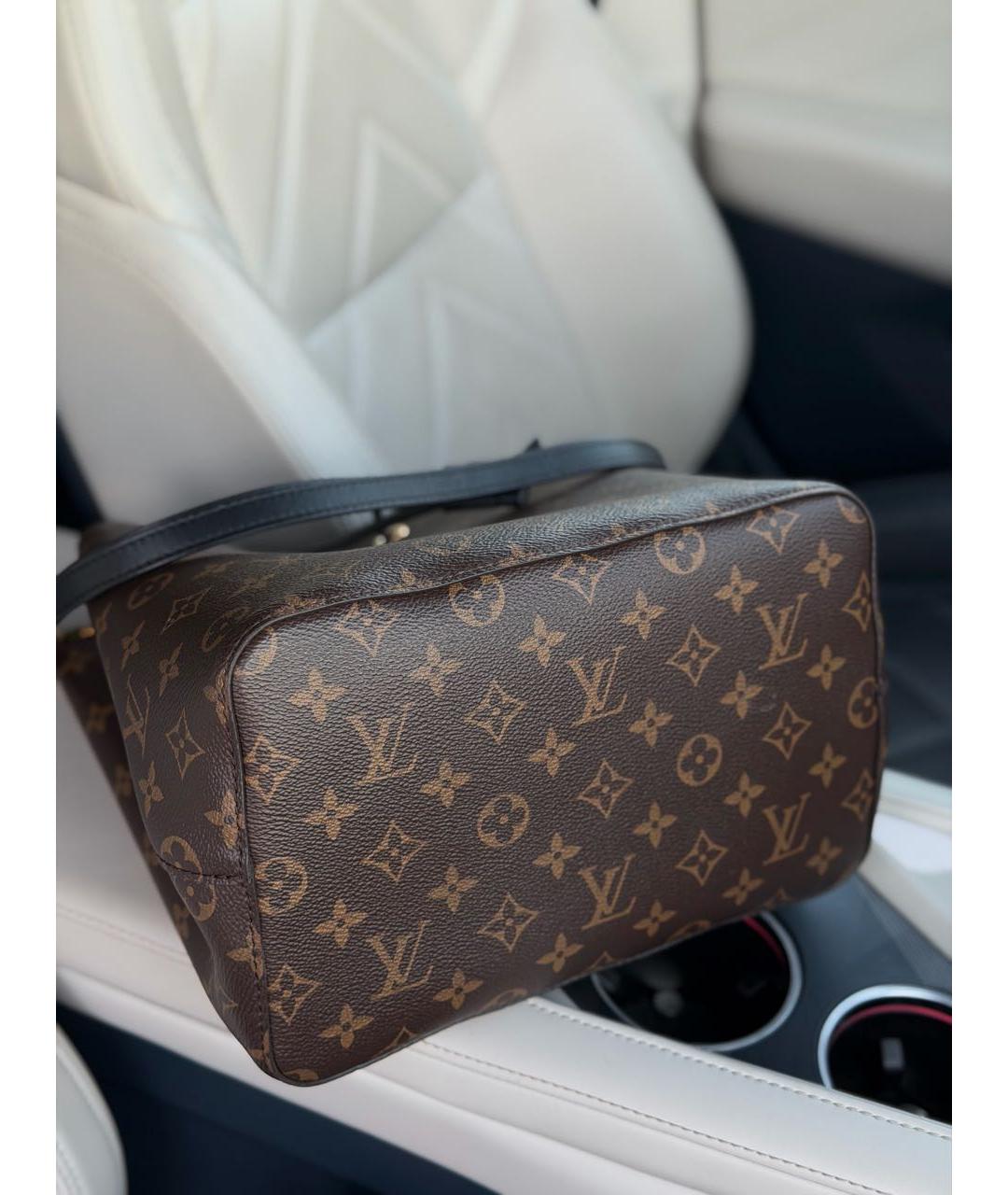 LOUIS VUITTON Коричневая сумка тоут из канвы, фото 8