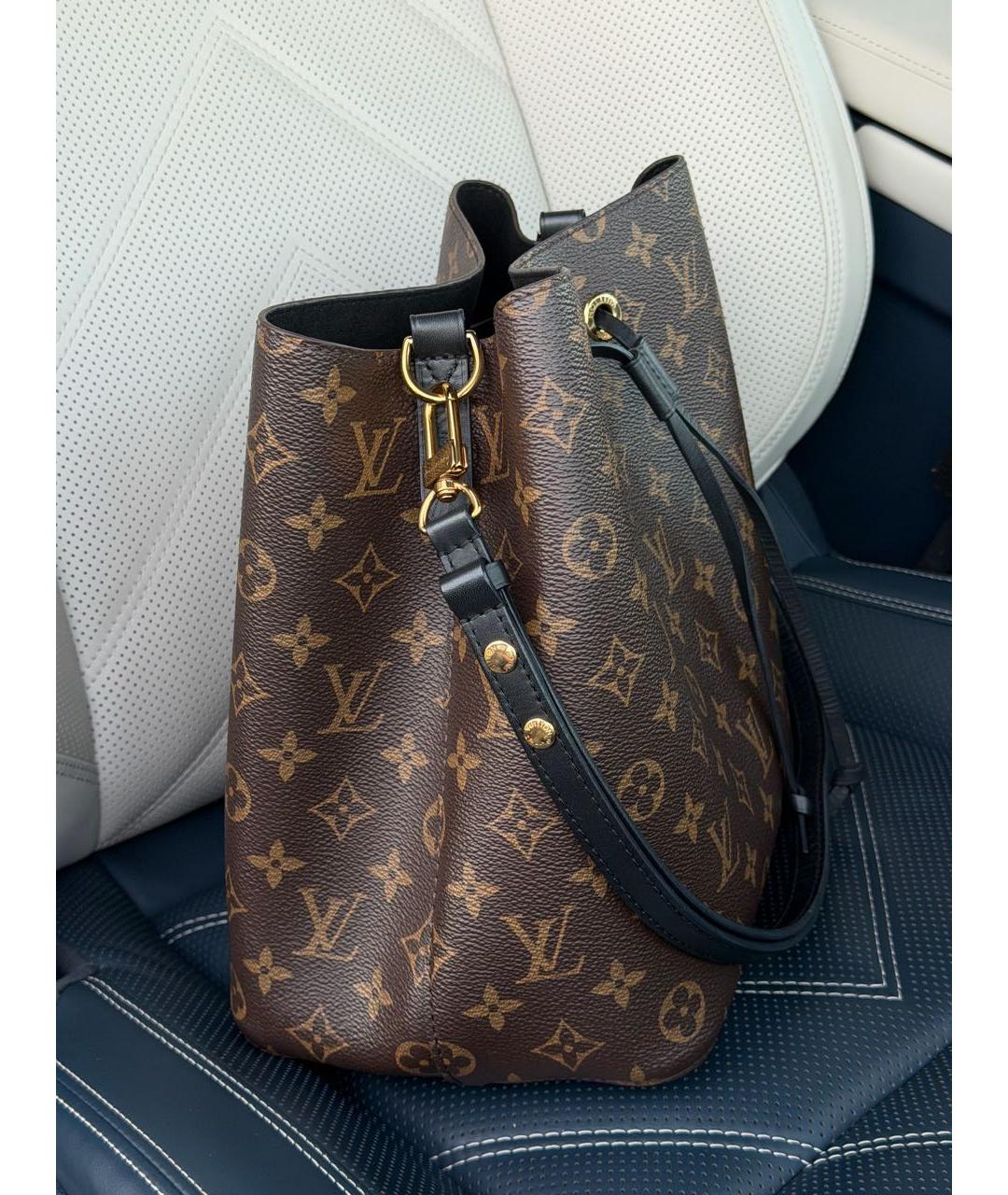 LOUIS VUITTON Коричневая сумка тоут из канвы, фото 2