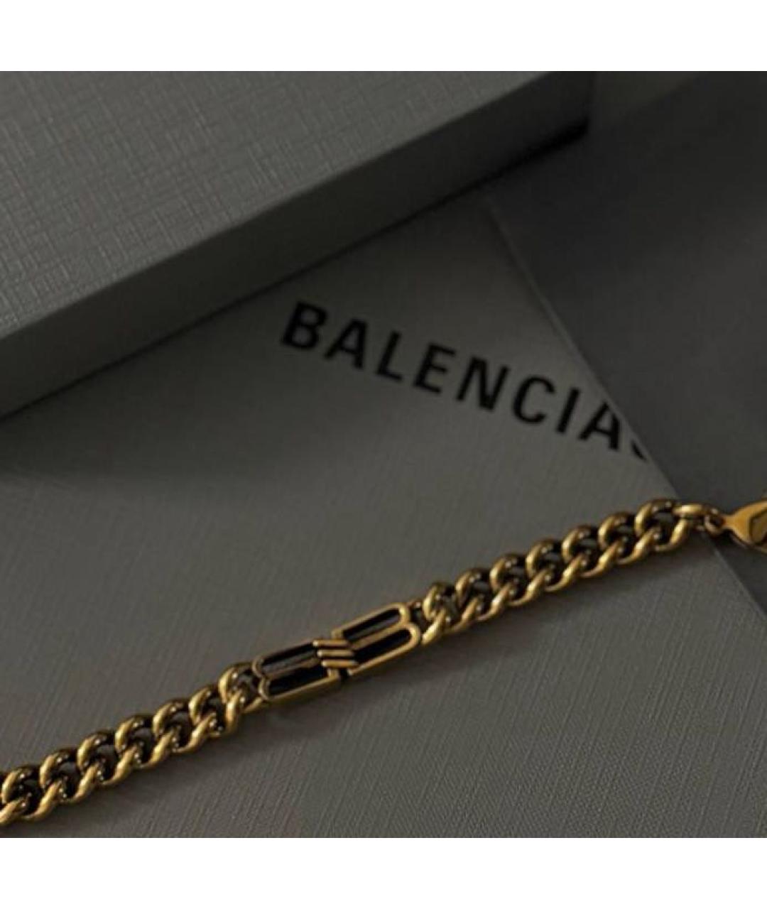 BALENCIAGA Золотой латунный браслет, фото 2