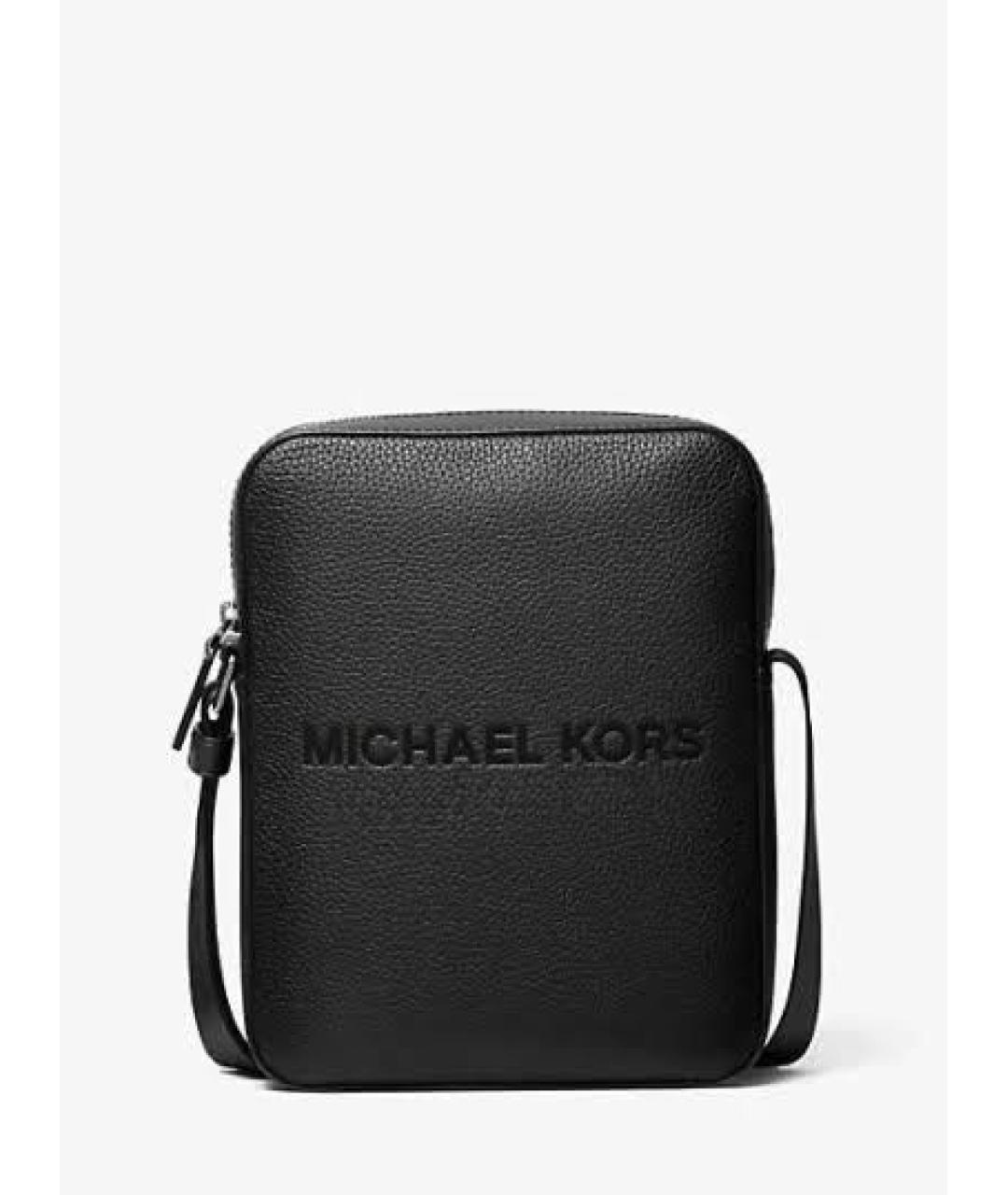 MICHAEL KORS Черная кожаная сумка на плечо, фото 8
