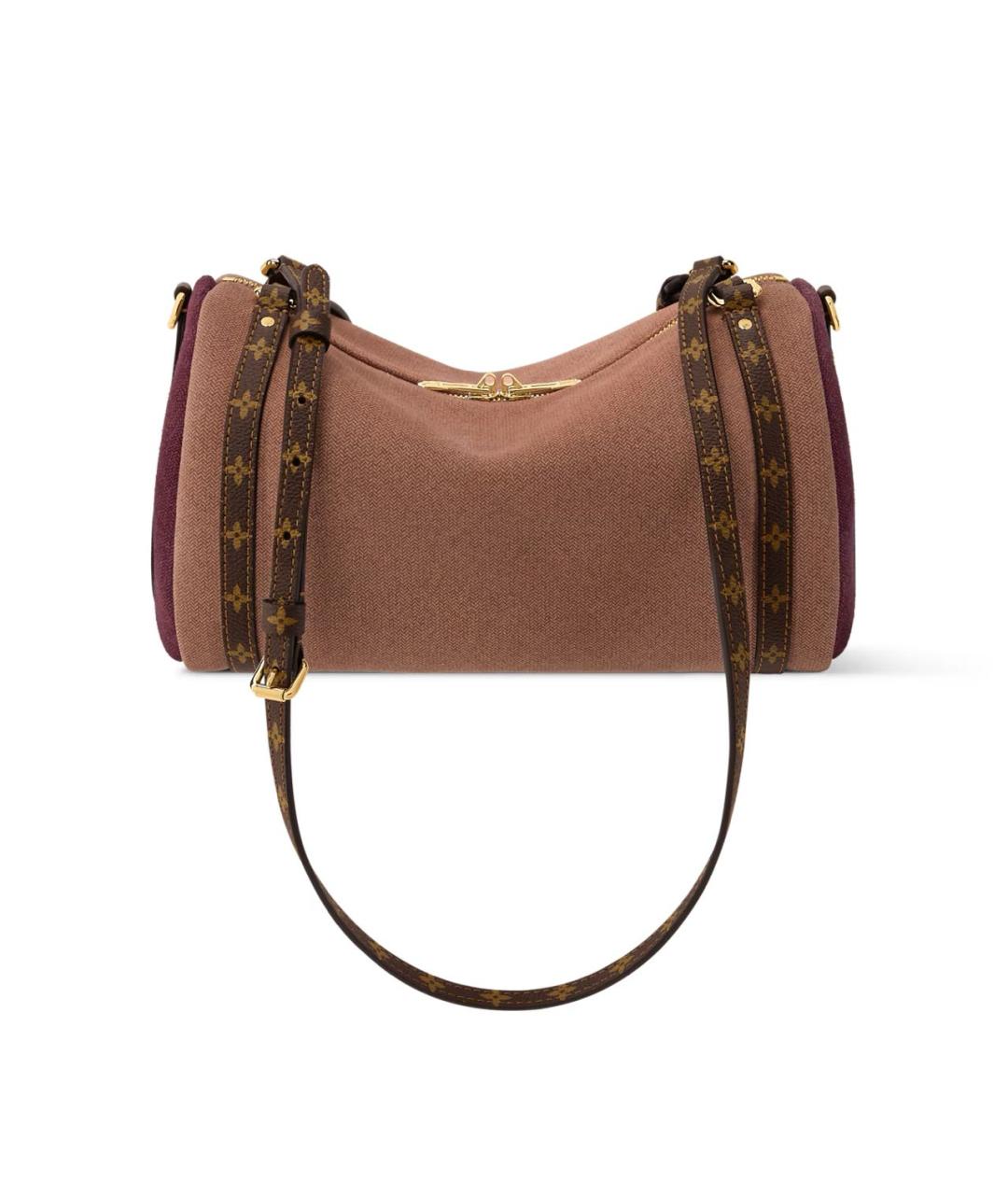 LOUIS VUITTON Коричневая кожаная сумка с короткими ручками, фото 4
